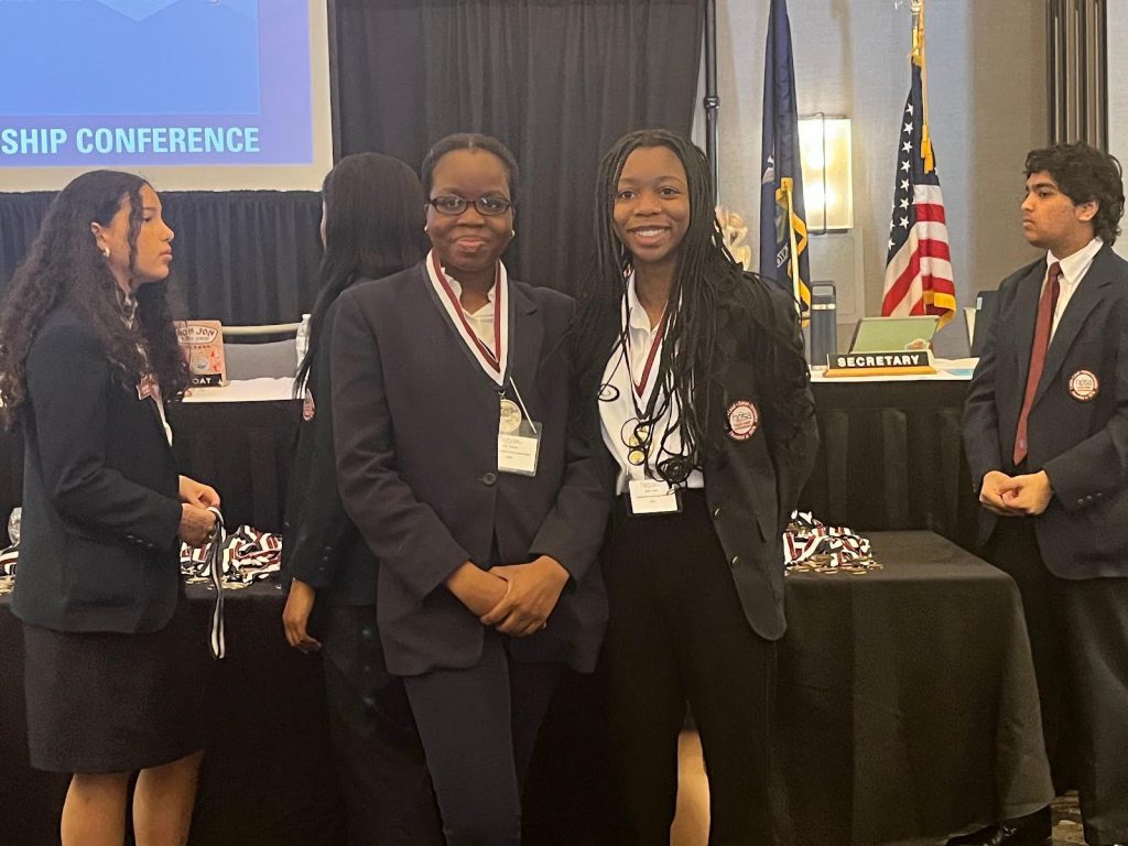 HOSA Chapter President Alexis Forbes (right) Wins Gold in Dental Science.