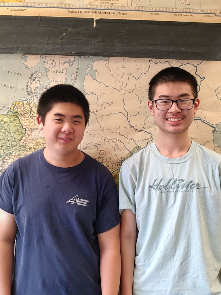 Sophomores Alexander Wang and William Huang earned perfect scores on this year’s National Latin Exam.