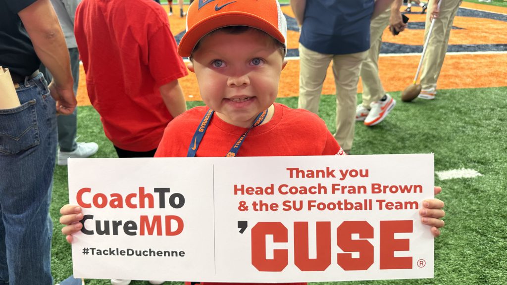 Charlie Prior participates in Coach to Cure MD at Syracuse University.