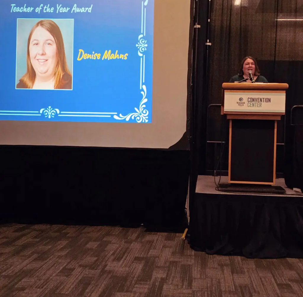 Dr. Denise Mahn received the New York State World Language Teacher of the Year Award.