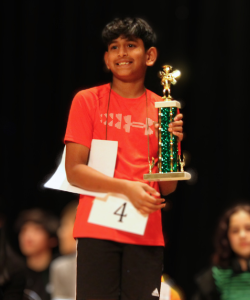 Nikhil Jasti came in third place during F-M's 2024-25 Spelling Bee.