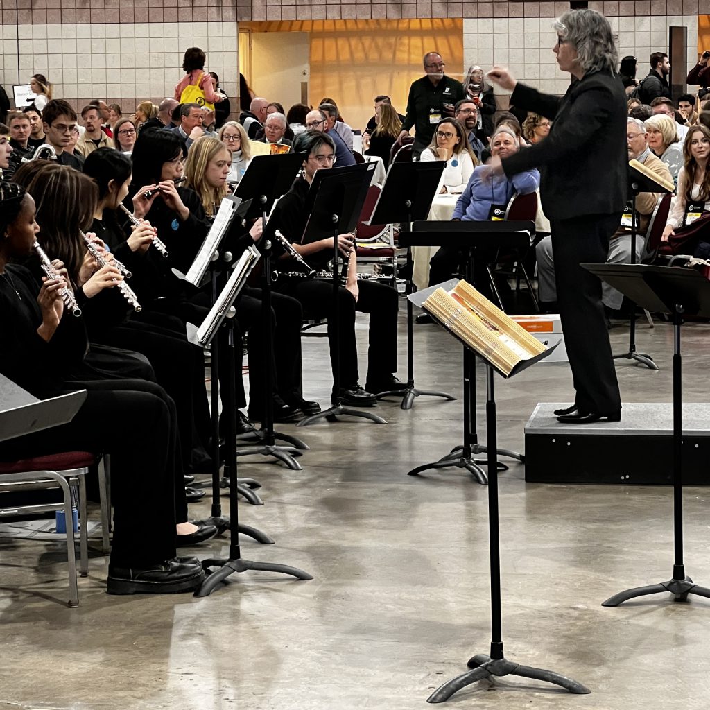 The FMHS Wind Ensemble performs during the 2024 NYSSMA Winter Conference.